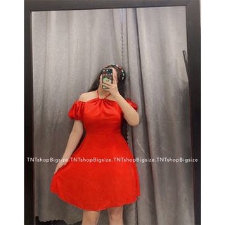 ĐẦM VOAN CỔ YẾM TRỄ VAI [ TNT SHOP BIGSIZE 60KG- 90KG ]