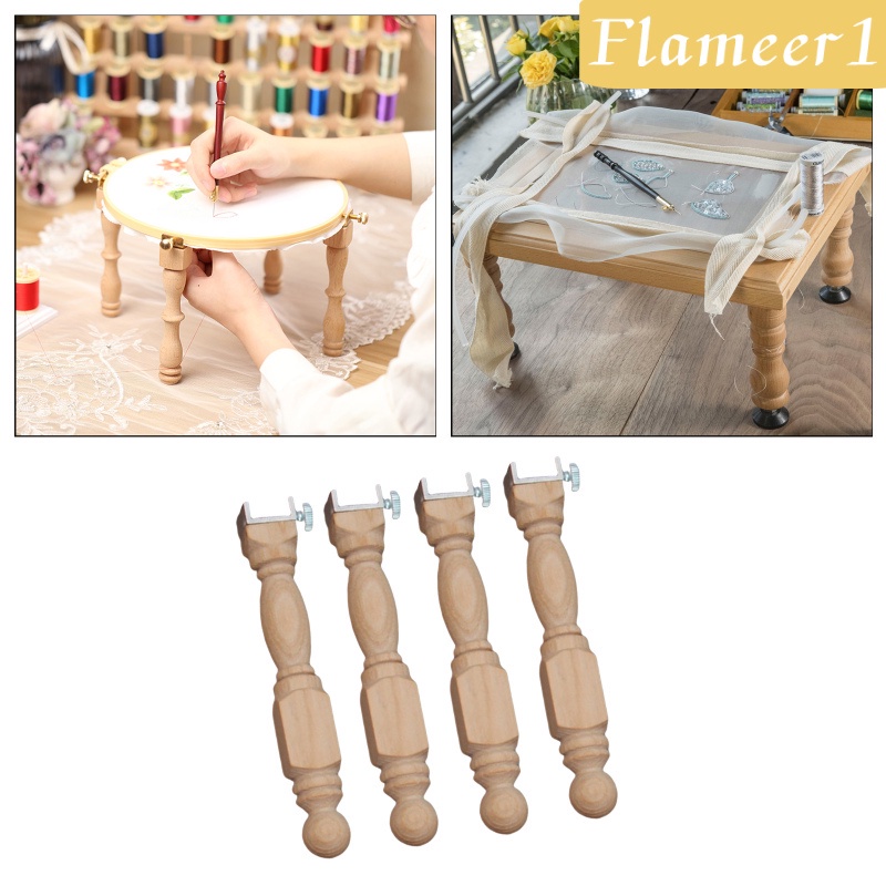 Set 1 / 4 Chân Đứng Khung Thêu Tranh Chữ Thập Bằng Gỗ