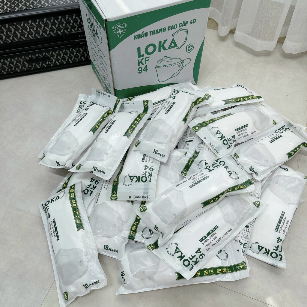 Thùng khẩu trang loka kf94 4 lớp thùng 300 chiếc chống bụi kháng khuẩn