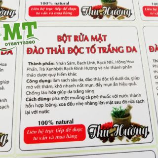 In tem túi zip tắm trắng