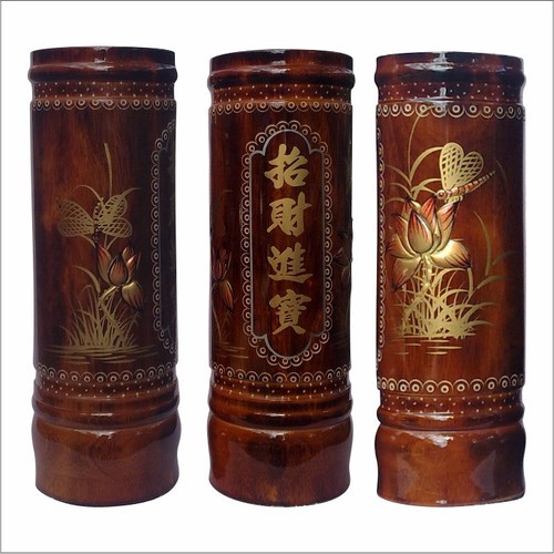Ống nhang gỗ chạm khắc