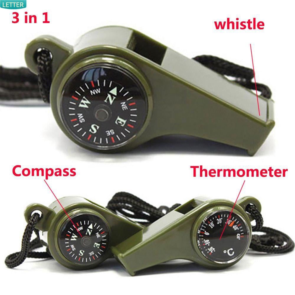 Còi Sinh Tồn 3 Trong 1 Tích Hợp La Bàn Và Nhiệt Kế Đa Năng Tiện Dụng