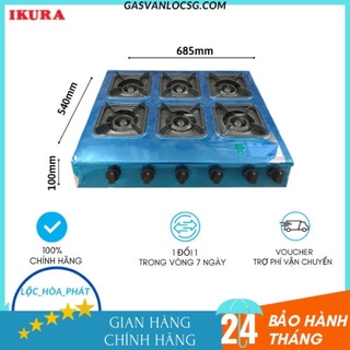 Bếp gas công nghiệp 6 họng,bếp gas 6 lò chuyên mỳ cay , bánh xèo