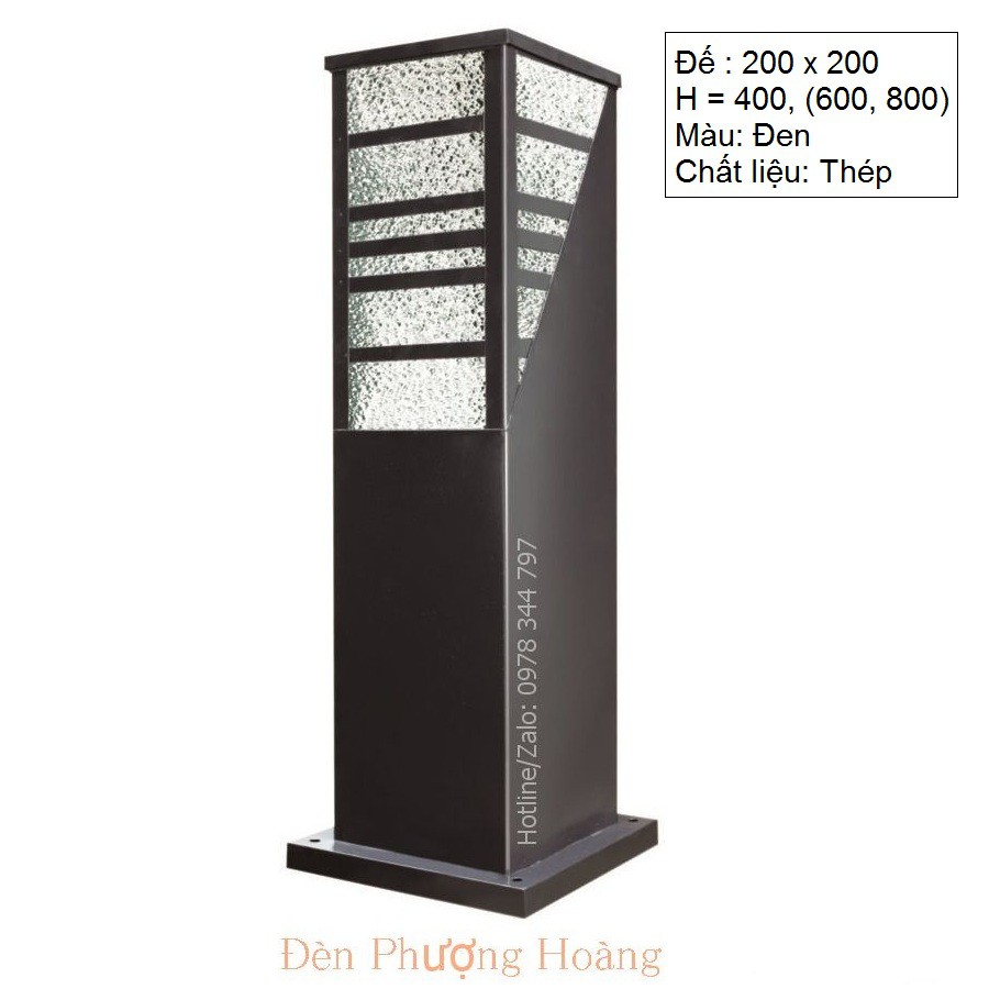Đèn trụ sân vườn - đèn cột trang trí lối đi công viên mã PH6204