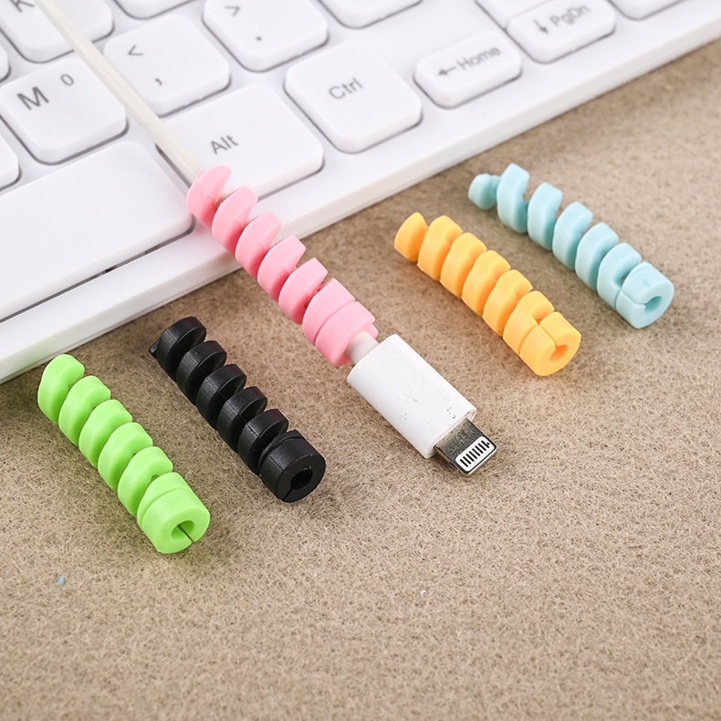&lt;Video Review&gt; Đai Xoắn Ốc Nút Silicon Bọc Chống Nứt Đứt Gãy Bảo Vệ Cáp Dây Sạc Tai Nghe Vỏ Bọc Cáp Sạc Phụ Kiện U125