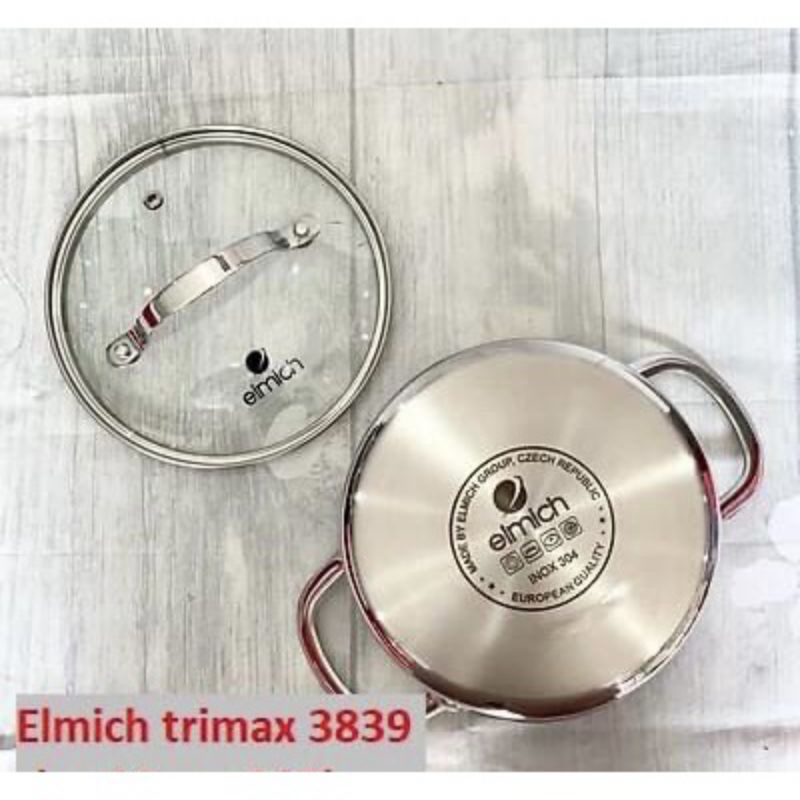 Nồi inox 304 Elmich đáy liền khối Elmich Trimax XR EL-3839-16cm /3840-18cm/3841-20cm nồi siêu đẹp