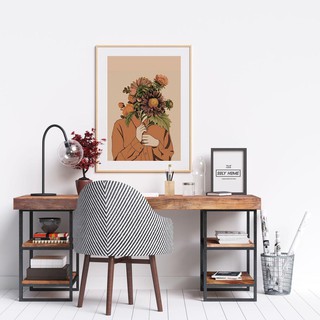 Tranh canvas cô gái nghệ thuật, treo tường đẹp, mã aa09