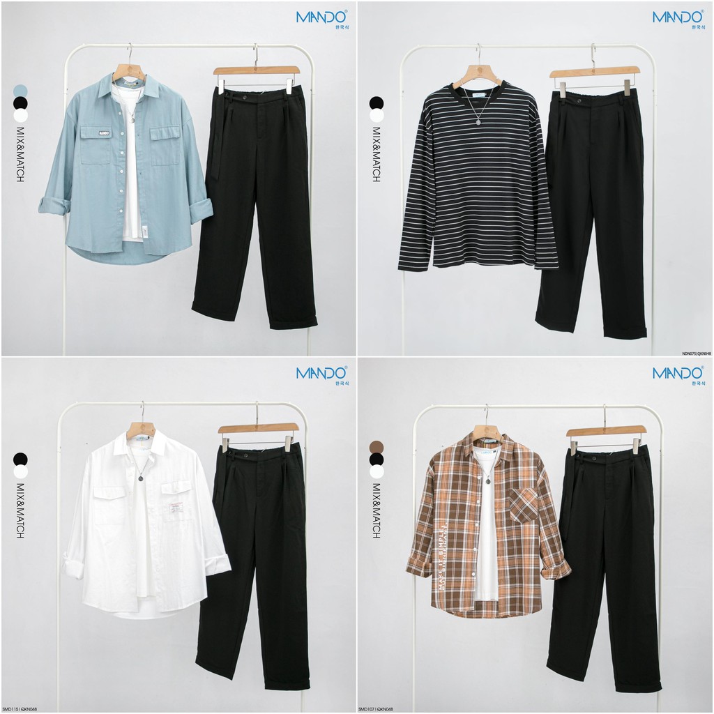 Quần Kaki Trơn Nam MANDO  Form Rộng Có Đai Quần Chuẩn Phong Cách Hàn Quốc Năng Động Trẻ Trung - QKN048