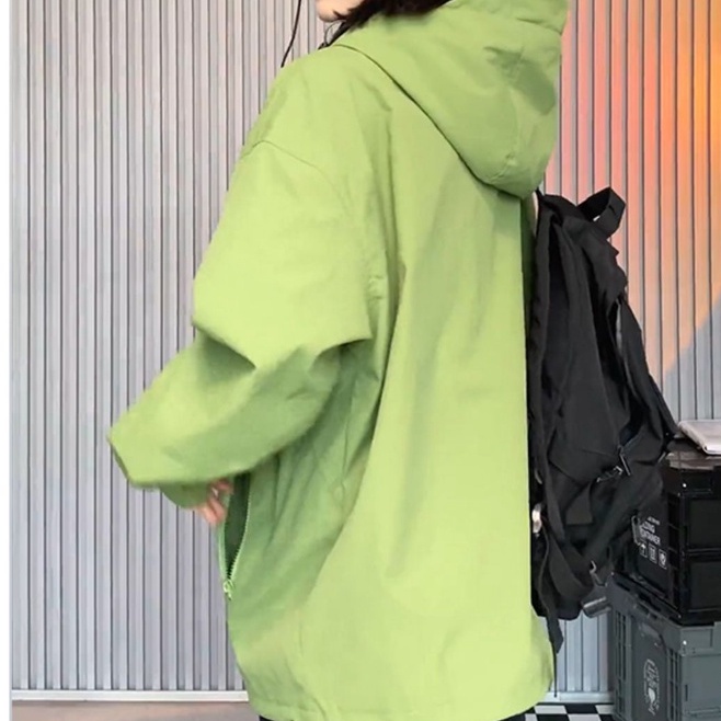 Áo khoác ZHELIHANGFEI form rộng họa tiết thêu theo phong cách retro đường phố dễ phối đồ