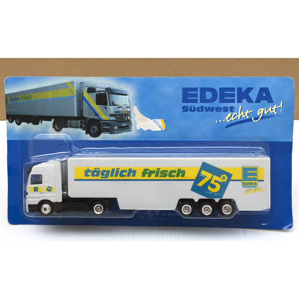 1 / 87 Trailer Ad Truck Đầu kéo trắng Benz Actros Edeka Sudwest Mẫu quảng cáo (Xe dài 19 cm)