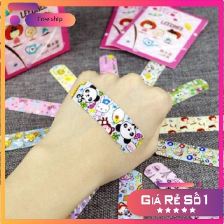 (sale) Hộp 100 cái băng dán băng keo cá nhân hoạt hình dễ thương màu sắc đẹp cute dán vết thương trầy xước cho bé sale g
