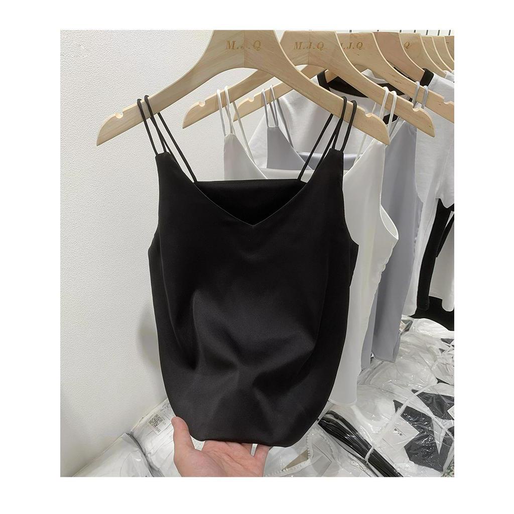 62311 Áo Yếm Màu Trơn Satin Mịn