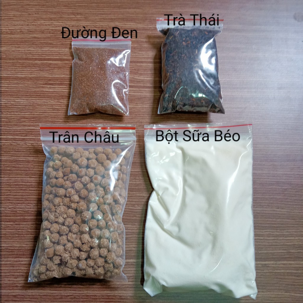 Set Nguyên Liệu Nấu Trà Sữa Trân Châu Đường Đen 500gr Lyfood (Nấu 8-10 Ly)