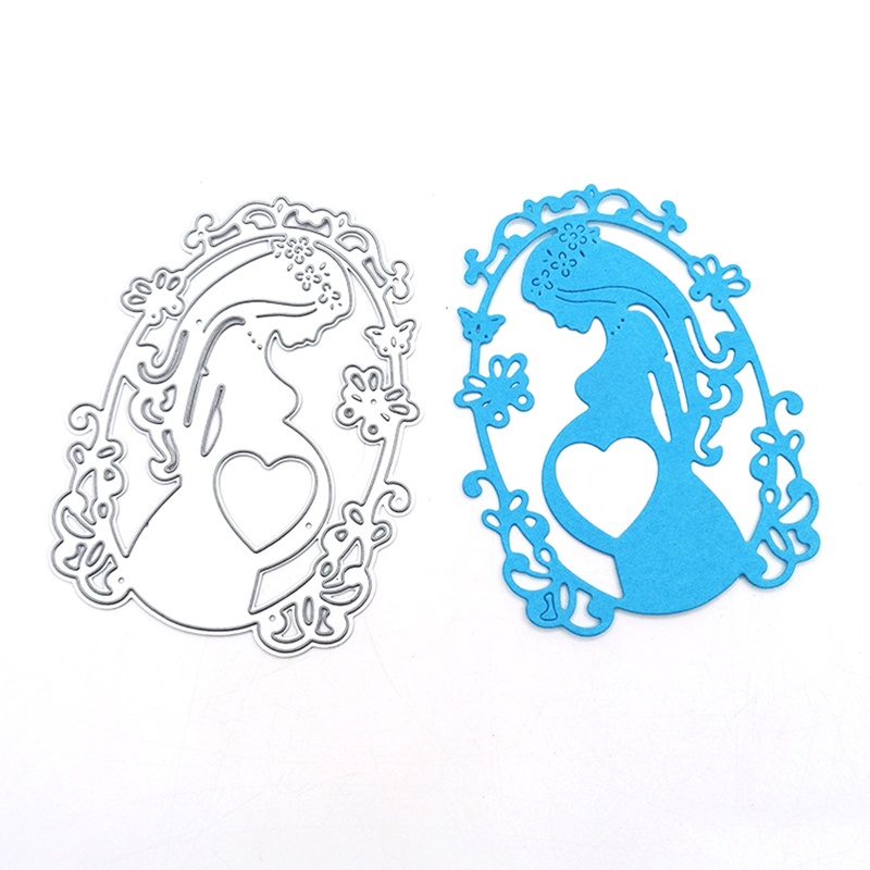 Khuôn Cắt Giấy Kim Loại Hình Phụ Nữ Mang Thai