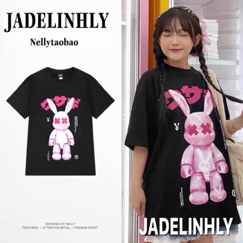 Áo phông nelly heybig sale (có sẵn) 19 thỏ hồng chữ nhật