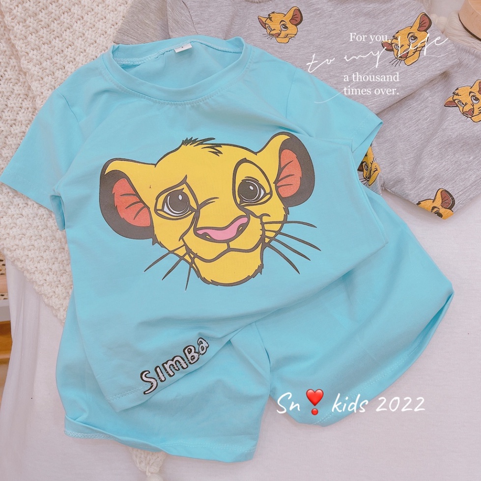 Bộ cộc tay bé trai, bé gái, bộ chất Cotton tàu hổ xanh xám thoáng mát cực đẹp cho bé