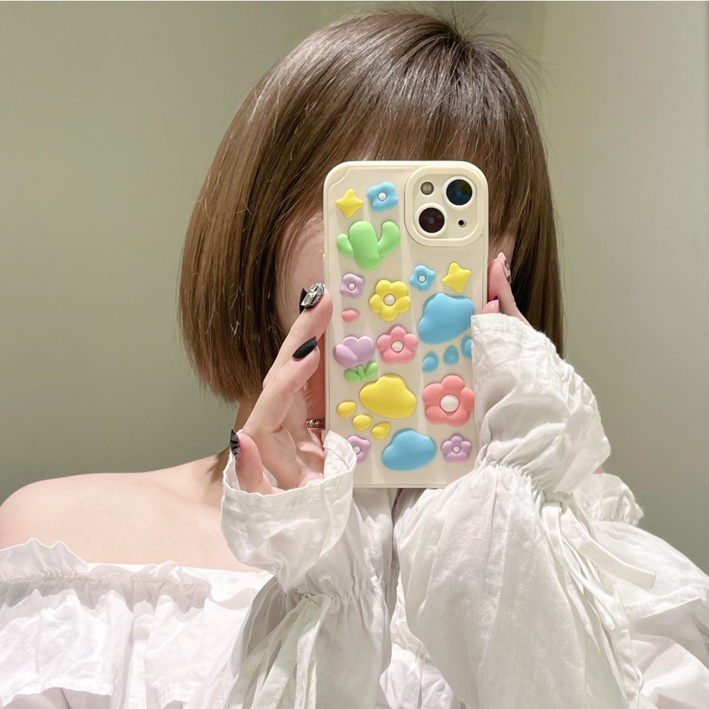 Ốp Điện Thoại Mềm Hình Hoa Cho Iphone 13 pro max 12 pro max 11 pro max xs max xr x