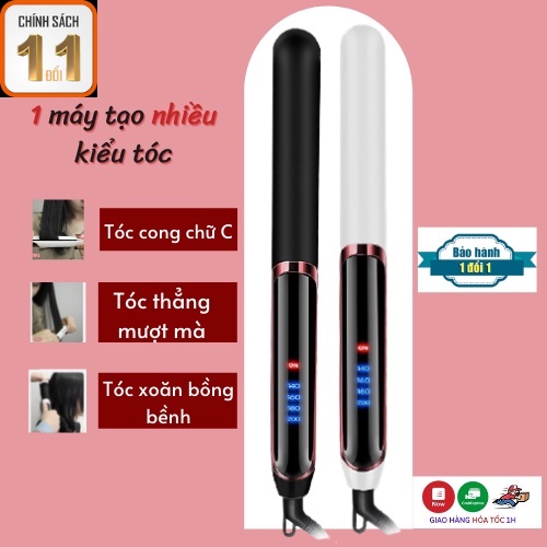 [ 𝑯𝑨̀𝑵𝑮 𝑪𝑨𝑶 𝑪𝑨̂́𝑷 ] Máy ép duỗi tóc, làm tóc, uốn xoăn tóc Hàn Quốc cao cấp duỗi tóc 2 trong 1 cao cấp kiểu Hàn Quốc