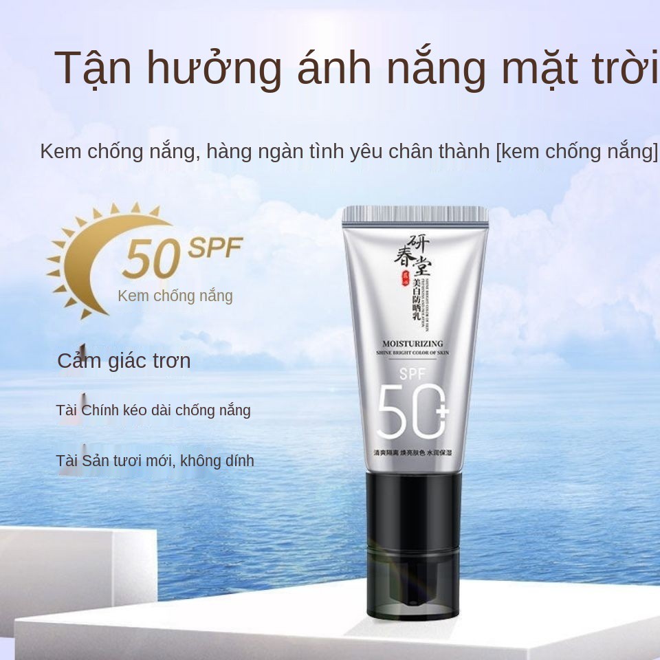 Kem chống nắng 50 lần làm trắng và dưỡng ẩm cách ly 2 trong 1 thấm nước mồ hôi lâu dài nhãn hiệu ngoài trời tia cự