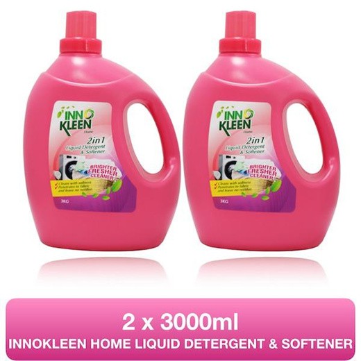 [Tặng Quà] Combo 2 chai Nước giặt xả 2 trong 1 trắng sáng, giữ bền màu và sạch khuẩn INNOKLEEN 3 lít