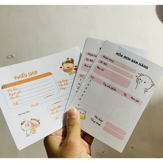 Phiếu ship giao hàng 50 tờ a6