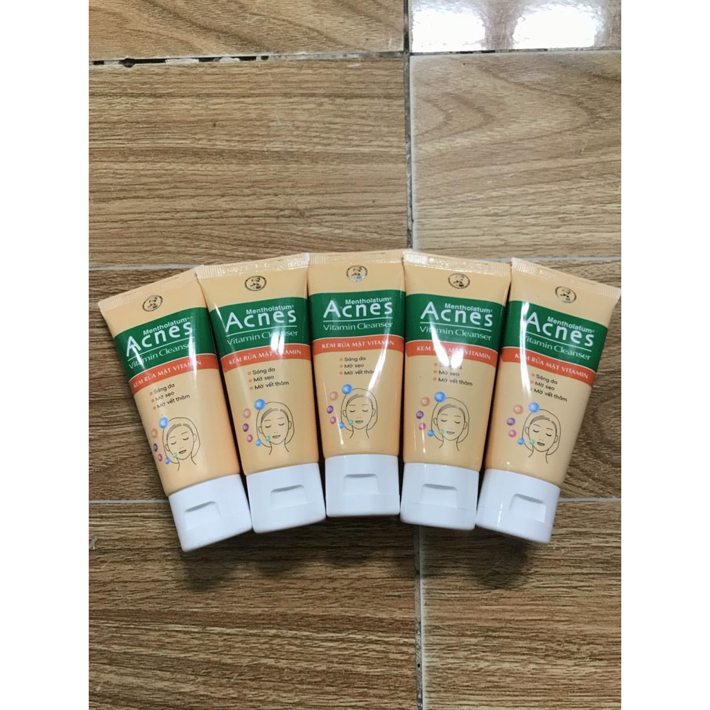 (Au) 1 Tuýp Sữa rửa mặt sáng da mờ sẹo và vết thâm Acnes Vitamin Cleanser 25g