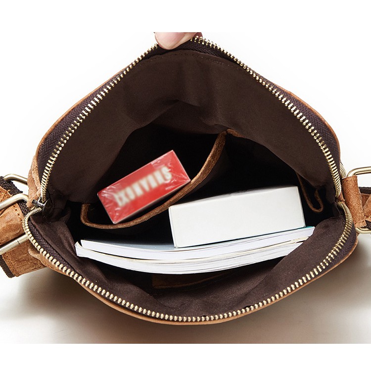 Túi Đeo Chéo Nam Cao Cấp LAVATINO Chính Hãng - 100% Da Nguyên Miếng, Handmade Khâu Tay - Món Quà Ý Nghĩa Cho Người Thân | BigBuy360 - bigbuy360.vn