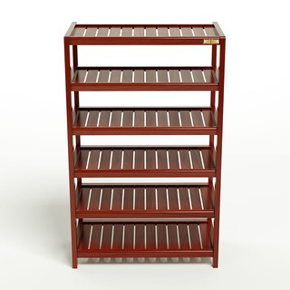 Kệ giày dép 6 tầng rộng 60cm gỗ tự nhiên 100%