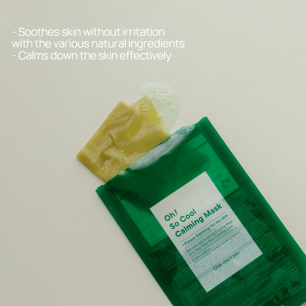 Mặt Nạ Mùa Hè Mát Da Không Gây Kích Ứng Da ONE DAY'S YOU Oh! So Cool Calming Facial Mask