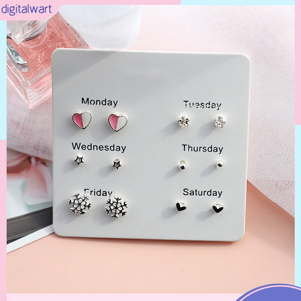 Set 6 Khuyên Tai Thời Trang Nữ