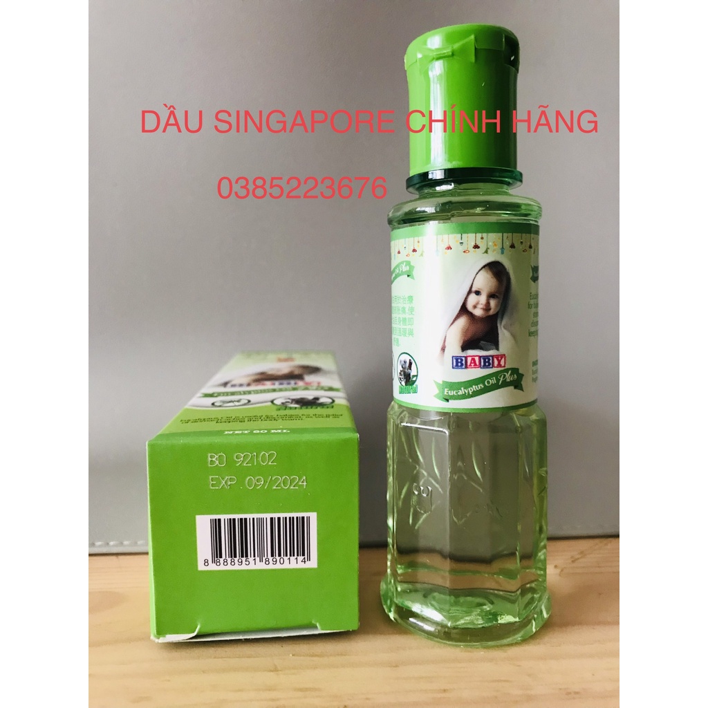 Dầu khuynh diệp cho bé hiệu con Ó  Singapore: Baby Eucalyptus Plus