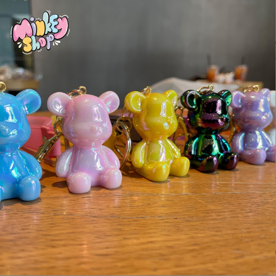 Móc Khóa Đẹp Hình Gấu Ngồi Dễ Thương, phụ kiện Túi Xách -Minkey