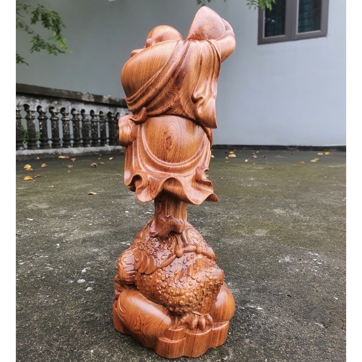 Tượng Phật di lặc gỗ hương cao 40 cm