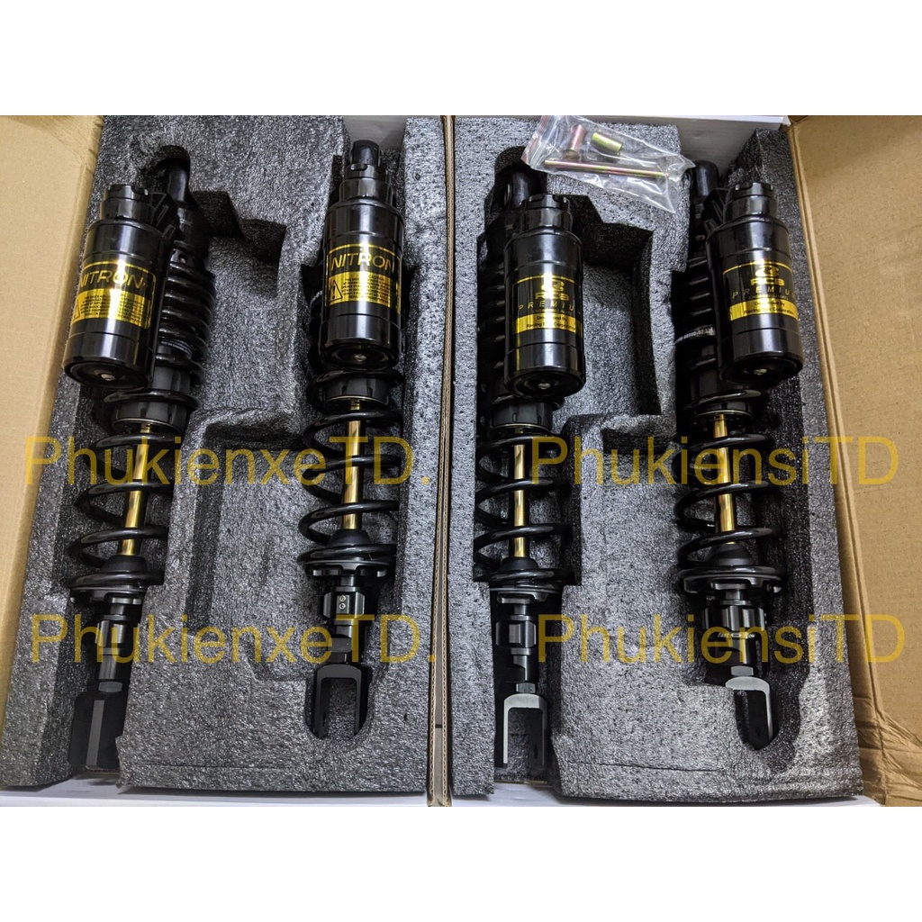 Phuộc RCB NITRON bình dầu Full Đen lắp SH Việt Nam 2010_2022