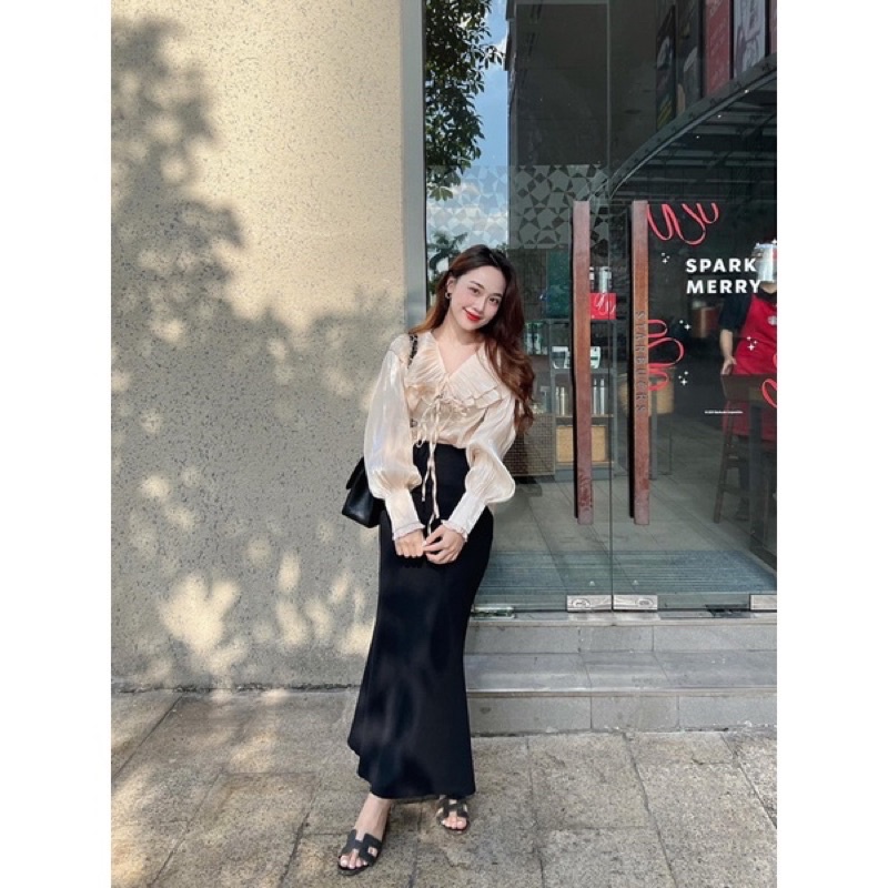 Chân váy đuôi cá dáng dài loại 1 phong cách ulzzang hàn quốc