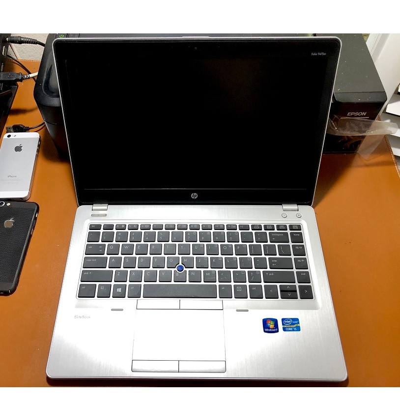 Laptop HP Folio 9470M Core i5 Vpro 3347U, Ram 8Gb, ssd 256Gb , vỏ nhôm siêu mỏng , phím led sáng sang trọng. | BigBuy360 - bigbuy360.vn