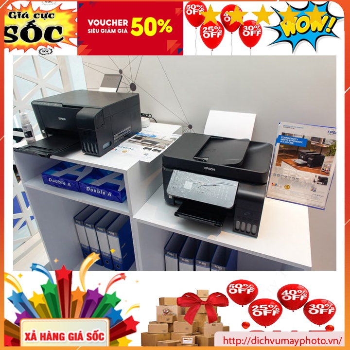 Máy in màu đa năng EPSON L5190 mới 100% in màu copy scan fax in wifi không dây bảo hành MVP Thăng Long