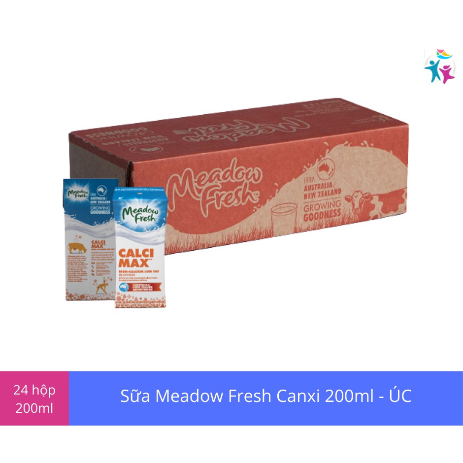 Sữa MEADOW FRESH CANXI Max Thùng 24 Hộp 200ml