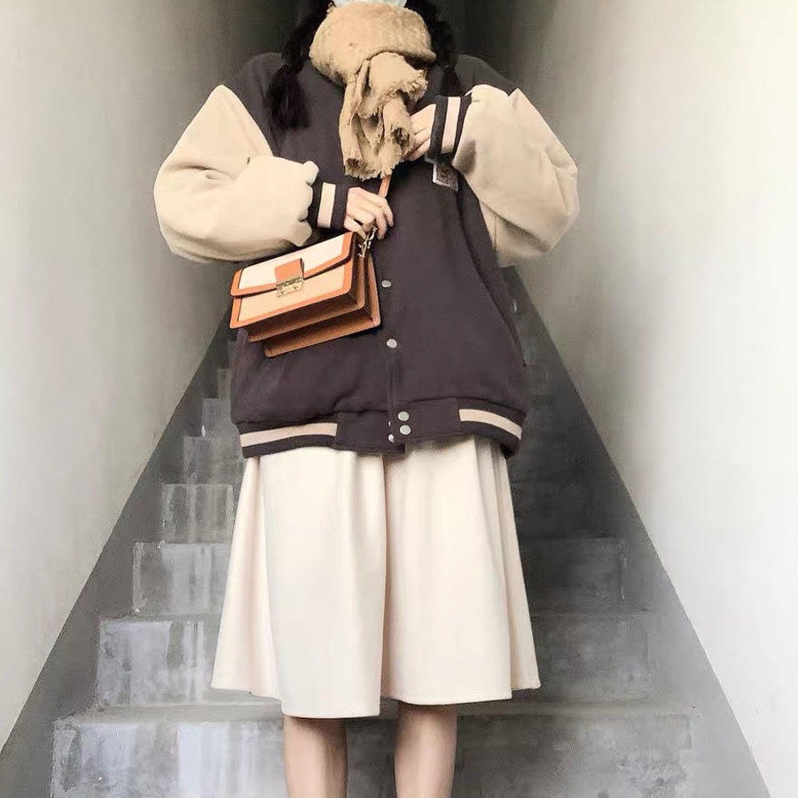 Áo khoác bomber unisex nữ nam áo bomber varsity nữ nam phong cách uzzlang