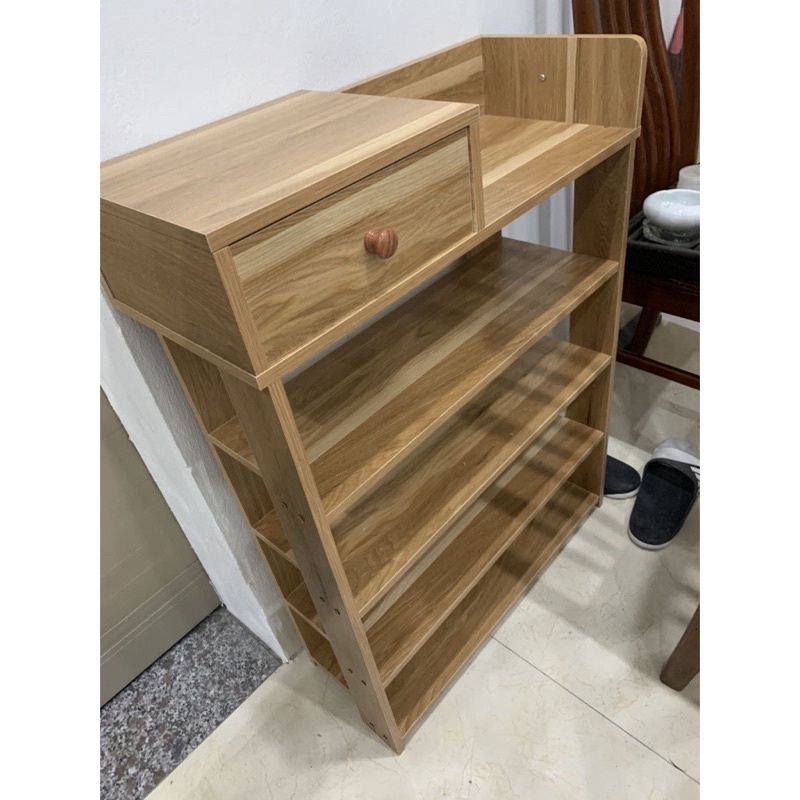 KỆ GIẦY DÉP GỖ 5 TẦNG CÓ HỘP ĐỰNG ĐỒ