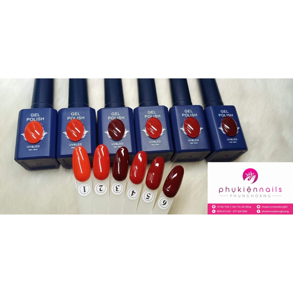 Sơn Gel Hiệu Gel Polish RuBy Sơn Bóng, Dẻo và Bền (Lẻ 1 Chai 18ml)