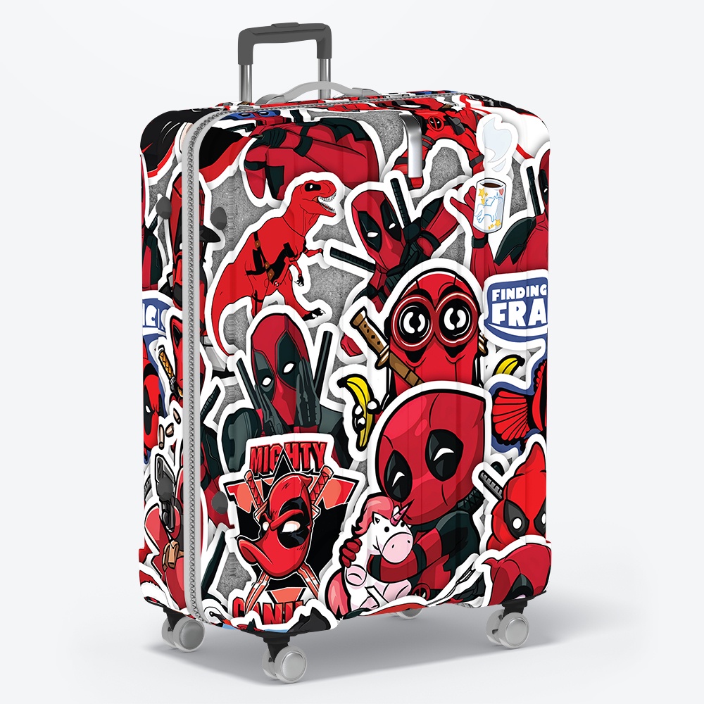 Set 25 cái Sticker DeadPool chống nước, Hình dán Deadpool cute, Decal Deadpool dán vali, điện thoại, laptop