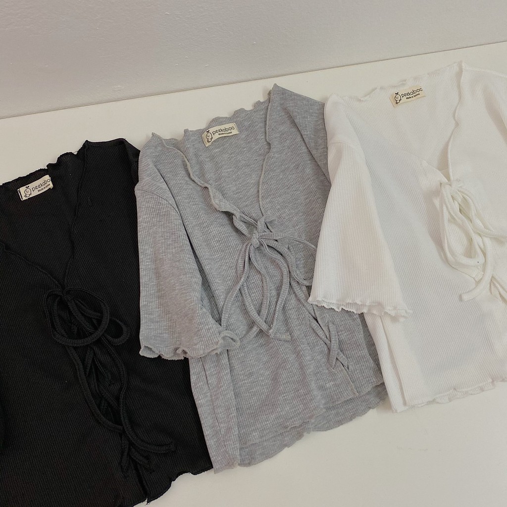 Áo Croptop viền đan dây