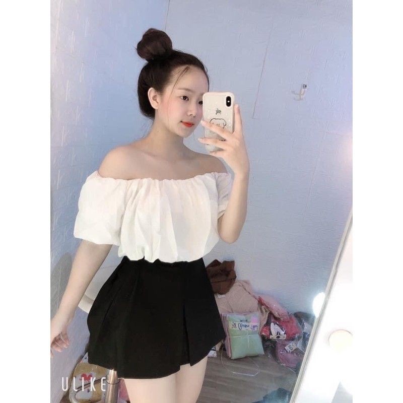 áo kiểu tay bồng croptop | BigBuy360 - bigbuy360.vn