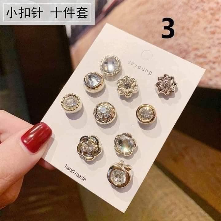 Sét 10 KHUY CÀI ÁO mini