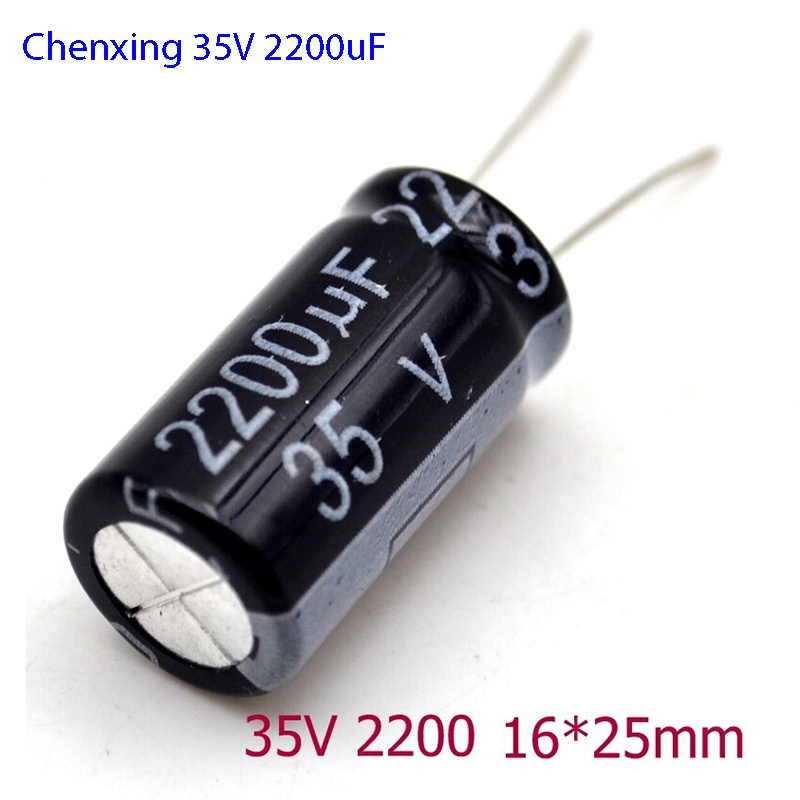 [ 2 Cái ] Tụ lọc nguồn - Tụ hóa Chenxing 35V 2200uF kích thước 16x25mm