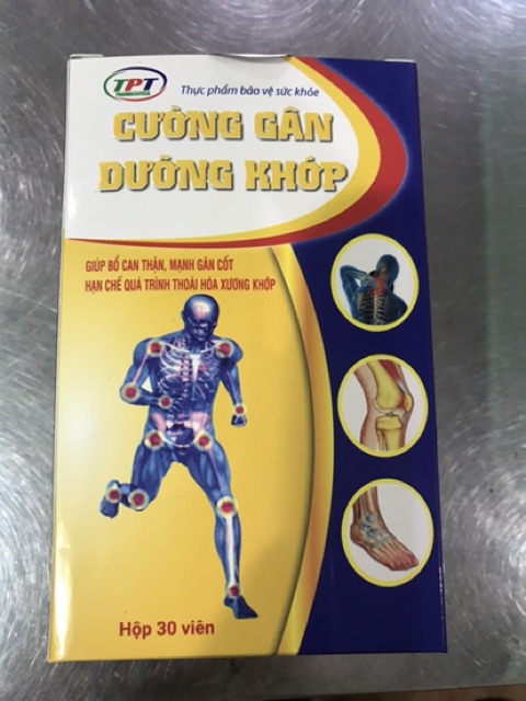 CƯỜNG GÂN DƯỠNG KHỚP TPT Hộp 30 viên - Giúp các khớp vận động linh hoạt ,giảm các triệu chứng đau khớp, đau cột sống