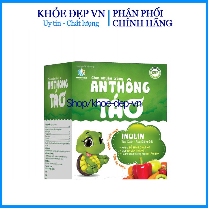 Cốm nhuận tràng An Táo Thông bổ sung chất xơ, nhuận tràng, hỗ trợ trường hợp bị táo bón  - Hộp 16 gói