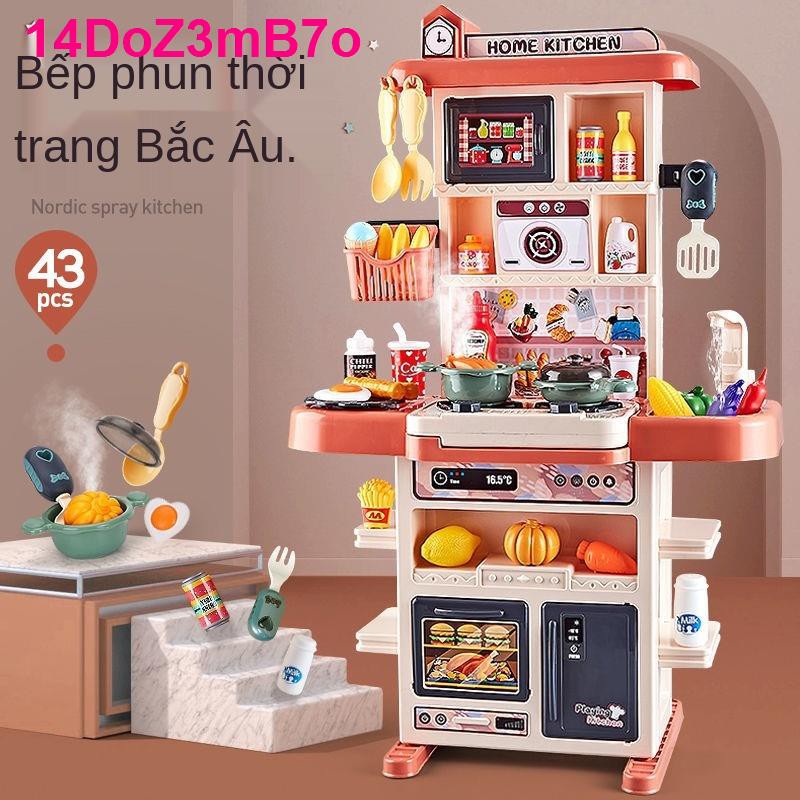 Bộ đồ chơi nhà bếp mô phỏng dụng cụ nấu ăn và nướng 4 bé 5 gái trên 3 tuổi 6