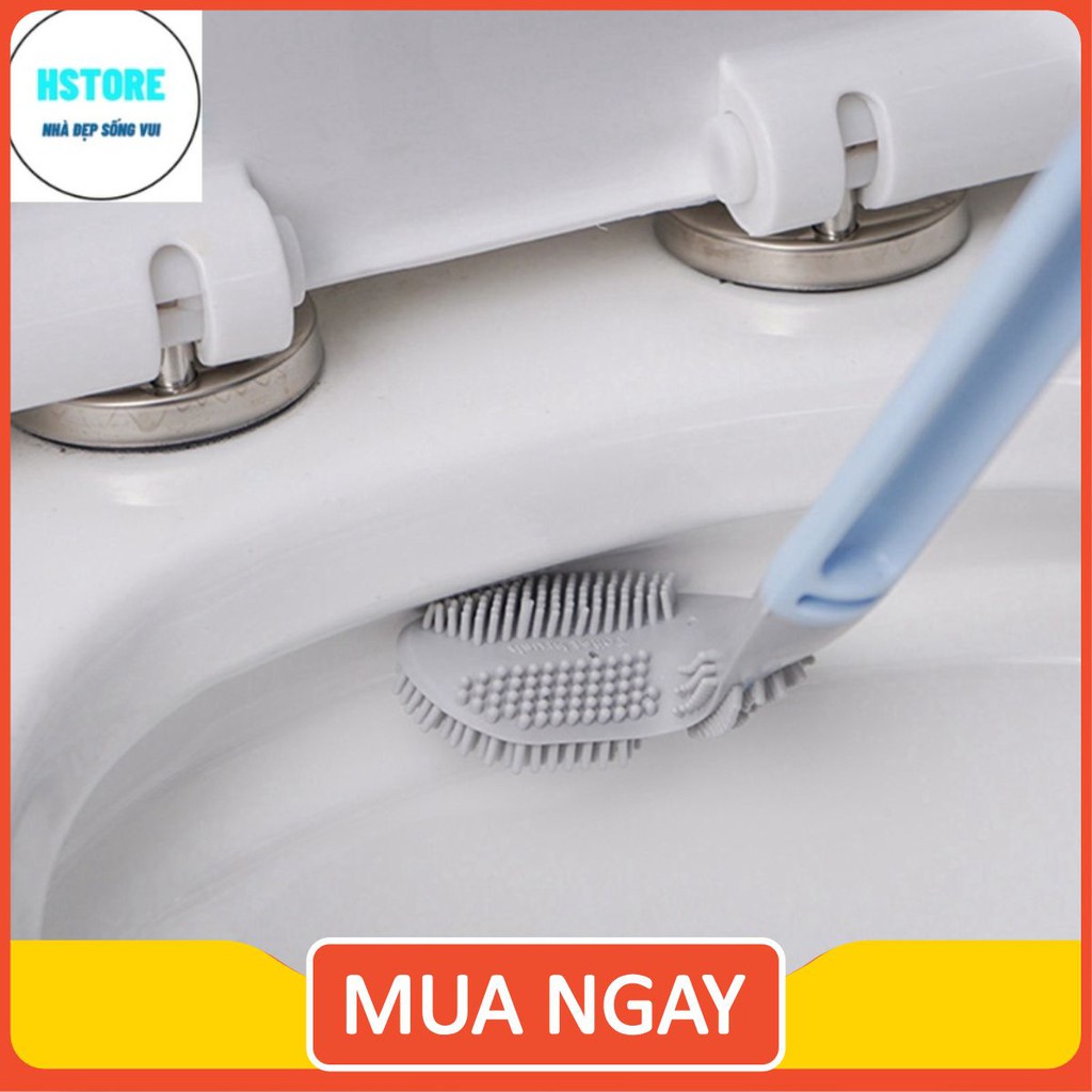 Cọ Toilet Silicon {Mẫu Mới 2021} Chổi Chà Rửa Nhà Vệ Sinh Bồn Cầu Gắn Tường